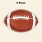 8 Count Football Shaped Dinner Plates for Sports Party Tailgate Game Day 9.5" x 6.5"